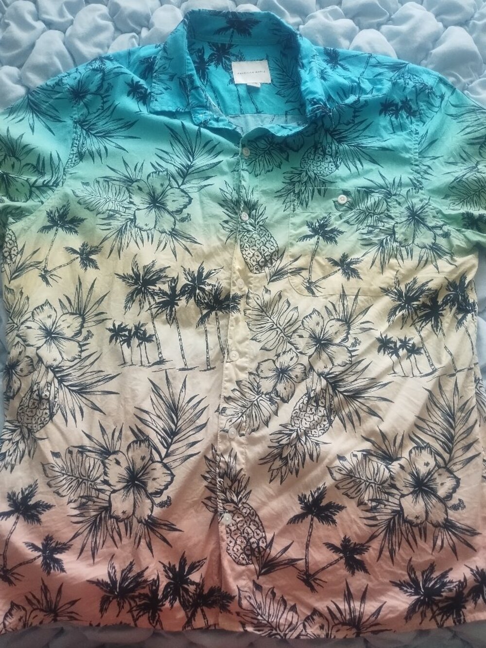 American Eagle Ombre Hawaiian Shirt